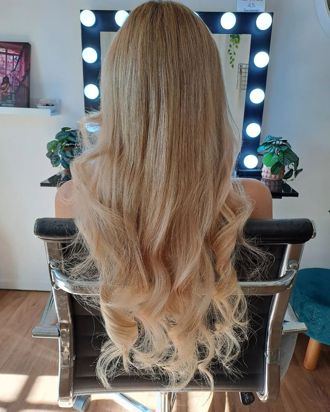 22 Inch Full Volume (Genius Weft) Hair Extensions #20 Beige Blonde