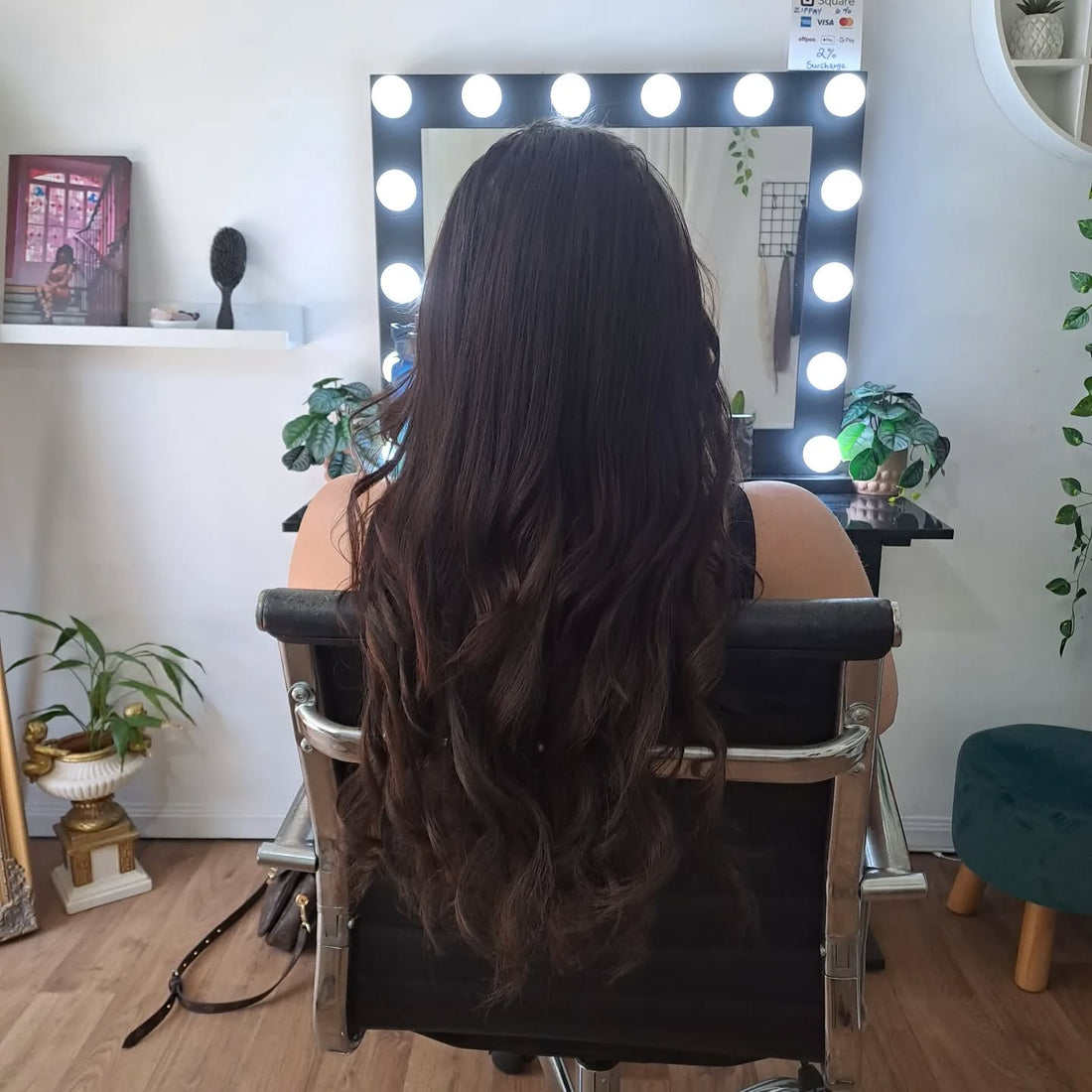 22 Inch Full Volume (Genius Weft) Hair Extensions #1B Dark Brown