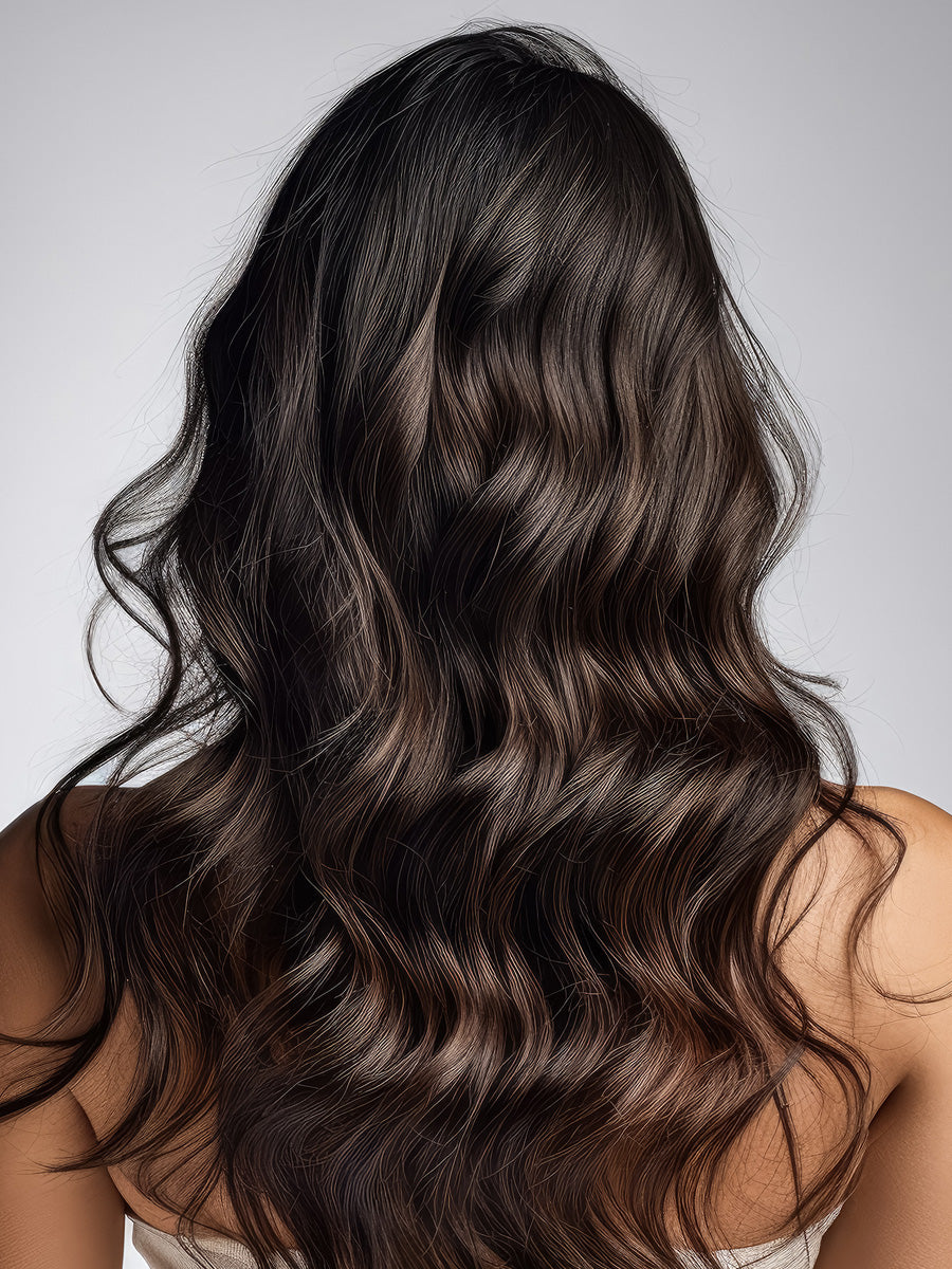 22 Inch Full Volume (Genius Weft) Hair Extensions #1B Dark Brown