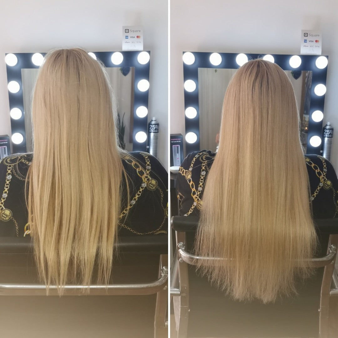22 Inch Full Volume (I Tip) Hair Extensions #20 Beige Blonde